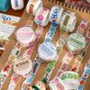 200cm/roll Washi Tape Korean Kawill Smoothie Pudding Dessert Sushi Pattern Irregular Tape Hand Collage Material DIY Decoration