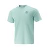 Li Ning Running Series Versatile Round Neck Letter Comfortable Simple Quick-Dry Short Sleeve T-Shirt Men Tops Sky-Blue ATSV367-4