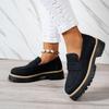 Fashion 2025 New Autumn Loafers Large Size Casual British Style Shoes for Women Chunky Heel Flat Woman Shoes Retro Platform Sneakers