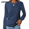 Spring and Autumn Women's Blouse Plus Size Long-sleeved Tops Round Neck Bottoming Shirt