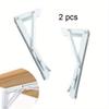 2pcs DIY for Home Storage 90 Degree Angle Stainless Steel Triangle Adjustable Floating Shelf Bracket Wall Mounted Table Folding Shelf Bracket