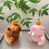 And Brown Charming Pink Capybara Plush Doll Bubble Blowing Keychain For Kids