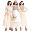 Adult Women Grassland Colony Dress Renaissance Victorian Medieval Dress Gown Apron Halloween Cosplay Costumes Role Play Outfit