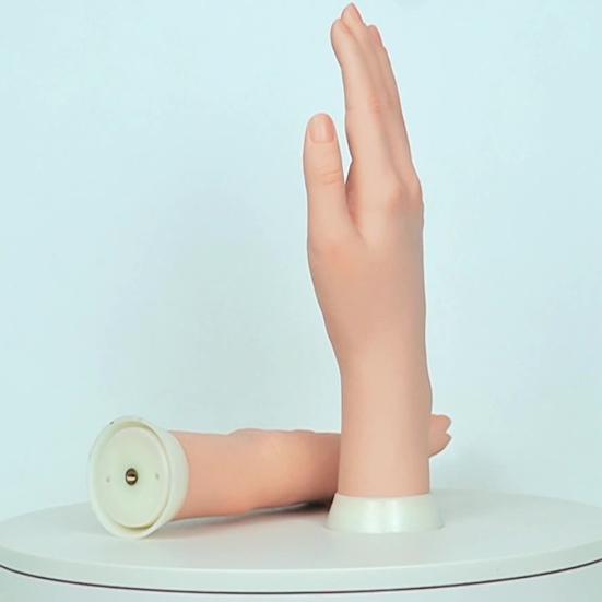 Silicone Practice Hand for Acrylic Nails Realistic Flexible Mannequin Hand Nail Art Practice Hand for Bracelets Rings Display