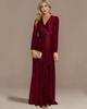 Spring Solid Color Sequin Long-Sleeve Evening Dress - 5 Colors