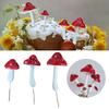 Декор для десерта Имитация гриба Топпер для торта Красный Набор вставок для торта С Днем Рождения Украшение торта