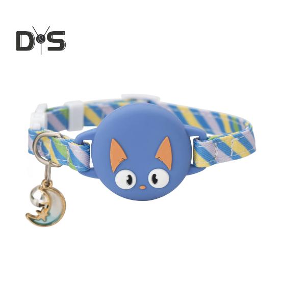 Держатель для трекера, ошейник для домашних животных с колокольчиком, регулируемый светоотражающий ошейник для собак и кошек с чехлом для AirTag, GPS-искатель, аксессуары для котят, щенков