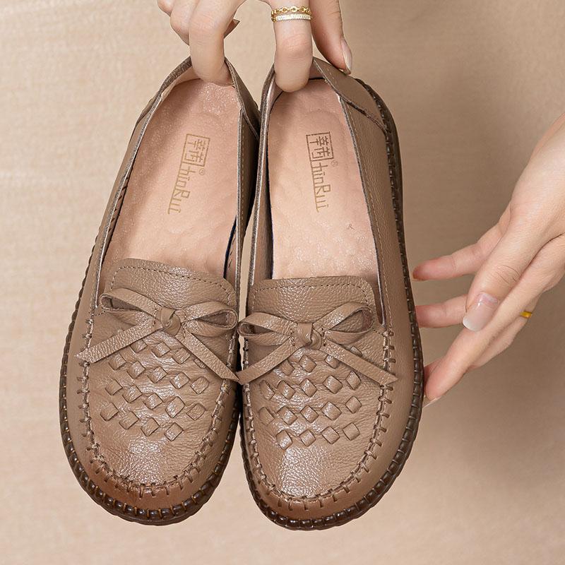 Fashion GKTINOO 2025 Fashion Women Shoes Genuine Leather Loafers Women Casual Shoes Mother Soft Comfortable Shoes Women Flats Non-slip