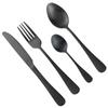 4Pcs/Lot Matte Black Cutlery Set Stainless Steel Knife Fork Teaspoon Dinnerware Set Silverware Reusable Wedding Travel Tableware