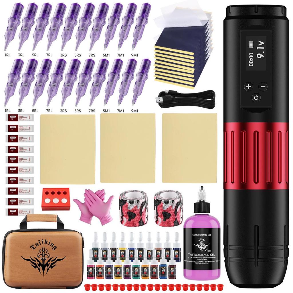 Tuffking Wireless Tattoo Machine Set: Multifunctional Tattoo Pen with Microblading Capabilities