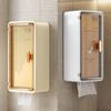 Punch-Free Wall-Mounted Tissue Box Transparent High-Value Rack High-End Storage Box Simple Large Paper Box