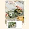 Double Layer Water Drainage Tea Tray with 2 Handle Decorative Fashionable Water Drainage Tea