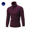 New Men's Slim Turtleneck Sweater for Autumn and Winter, Solid Color Pullover Knitwear for Cross-border Trade.