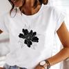 (Asian Size) Women Lovely Watercolor Tree Trend Print Lady Tee Top Clothing Casual Short Sleeve Fashion Tshirt  Female Graphic T-shirt