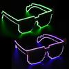Wireless LED Light-up Glasses Glow In the Dark Neon Rave Shades  for Adult Kids