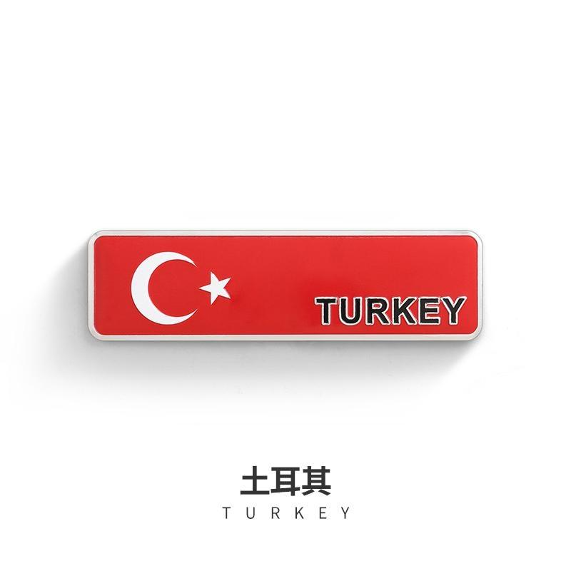 Car Styling 3D Aluminum UK Germany USA Russia France Sweden Malaysia Indonesia National Flag Emblem Badge Motorcycle Car Sticker