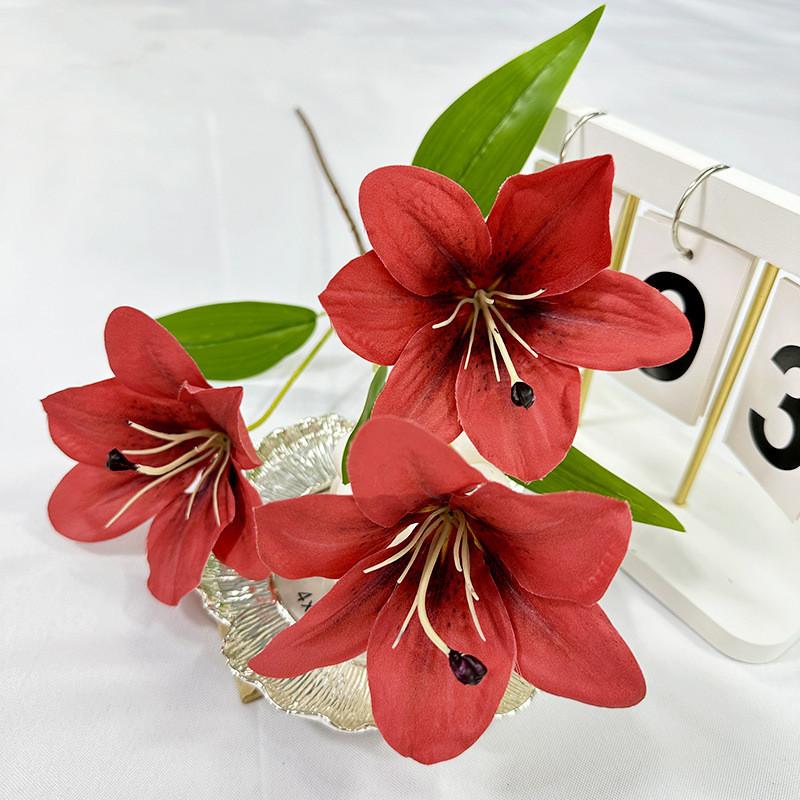 Lilium Plant Simulated Spp Wedding Hotel Restaurant Desktop Props Decoration