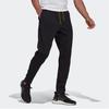 Adidas Solid Color Lace-Up Sports Training Casual Pants Men Bottoms Black GL5694