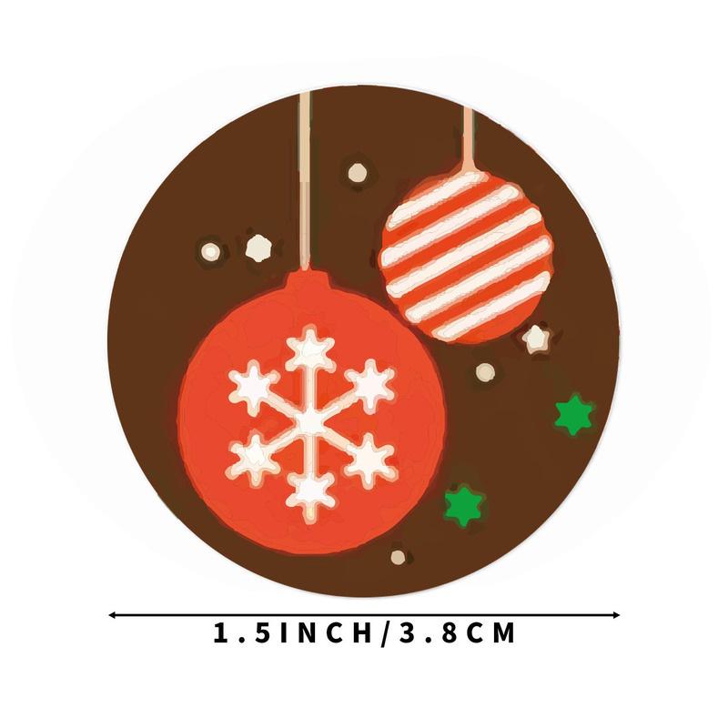 500pcs/roll Round Christmas Stickers Santa Sticker Envelope Seal Sticker