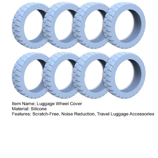 8 шт. Силиконовый чехол на колеса багажа, шумоподавление без царапин, 8-спиннер, колеса для ручной клади, защитный чехол для колес, аксессуары для дорожного багажа