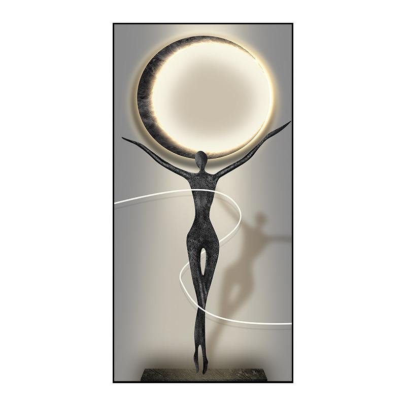 Modern Luxury Statue Canvas Posters and Prints 3D Sculpture Decorative Painting for Porch Interior Room Wall Decoration Wall Art