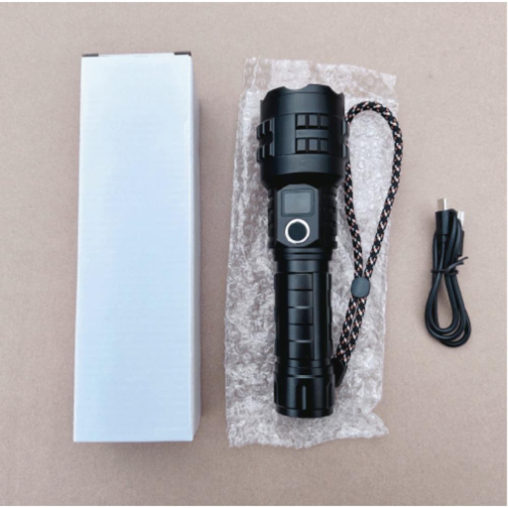 White Laser Flashlight Powerful Light Wicks Ultra Bright Zoom Long Shot LED Rechargeable COB Tail Light Outdoor Power Bank