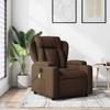 VidaXL Reclining Massage Armchair Brown Fabric 372419
