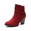Autumn Winter Women High-heeled Boots Comfortable Warm Women's Cotton Shoes New Wear-resistant Non-slip Womens Boots Botas Mujer