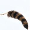 Plush-Fox Tail Keychain Furry Racoon Tail Keyring Keychain 28cm Animal Tail Key-Pendant Pompoms Keyring Holder Bag-Decor
