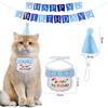 Cute Birthday Bib Hats For Cats Ins Doy Dress Up For Birthday Party Hat Bib Mini Doggy Cat Pet Cloth Letter Photography Props