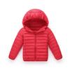 Children's Solid Color Down Jackets Boys And Girls Hooded Light Thin Warm Cotton Jackets