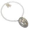 Natural Dalmation Jasper Gemstone 925 Sterling Silver Gift Necklace 18" R6h04
