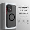 Matte Magnetic Case For Samsung Galaxy S24 S23 S22 S21 S20 Ultra Plus FE A14 A24 A54 A53 A52 A34 4G 5G Cover Frosted Wireless Charge Cover