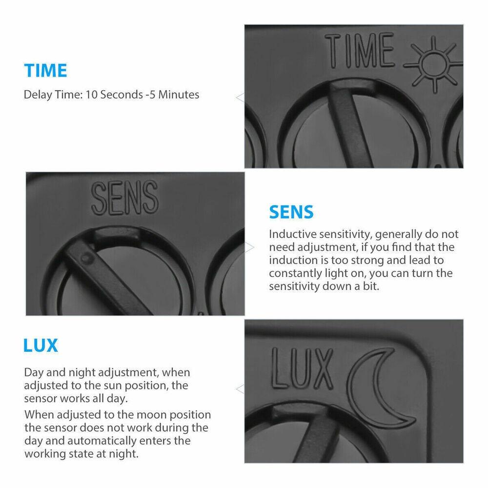 220V LED Light Switch Adjustable Sensor Light Infrared PIR Movement Detector Motion Sensor