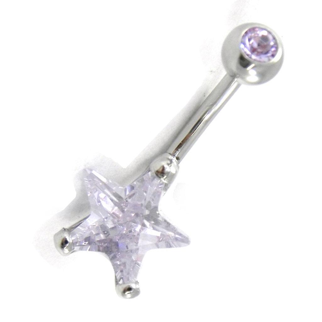Les Trésors De Lily [H9402] - Body Piercing 'Star' Lavender