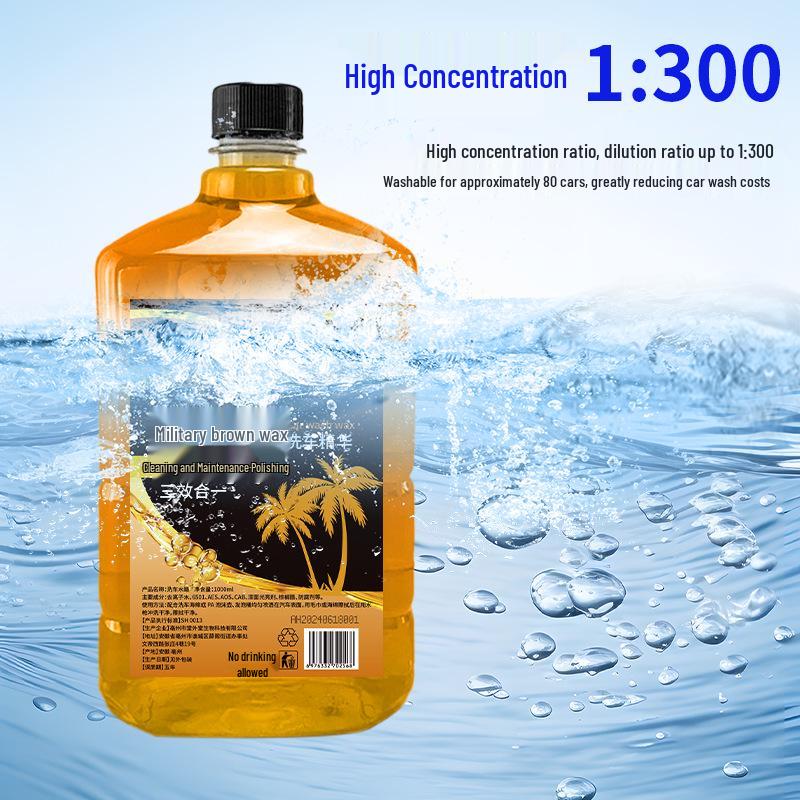 Concentrated Gold Brown Car Wash Foam Cleaner & Decontamination Wax Set