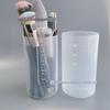 Transparent Modern Retractable Makeup Brush and Pen Holder with Dustproof Cover