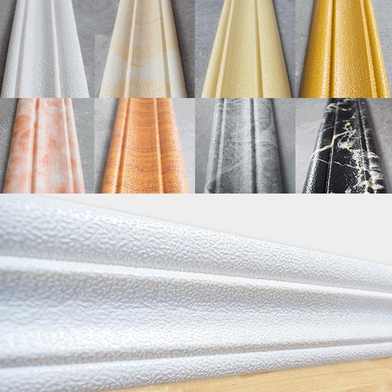 2.35M Removable Border Baseboard Wallpaper Waist Line 3D Marble Wall Sticker Self-adhesive