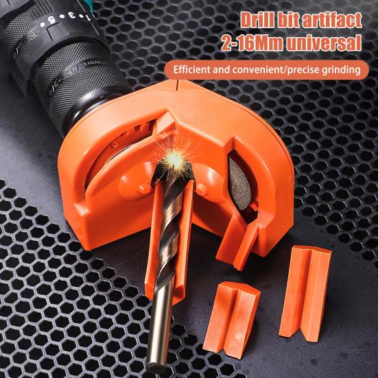 Drill Bit Sharpener Tool with Grinding Wheels Durable Construction Compact Design Portable Universal Versatile Drill Bit Grinding Tool