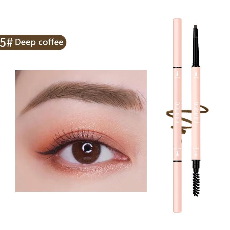Double Head Eyebrow Pencil Small Triangle Slim Long-lasting Waterproof and Sweat Proof Natural Three-dimensional Color Student Makeup Beauty Products