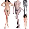 Women's Nylon Full Body Suit One-Piece Bodycon Jumpsuits Tight Sexy Costume Long Sleeve Catsuit Lingerie