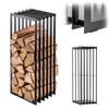 Metalowy Czarny Stojak Na Drewno Kominkowe Opałowe