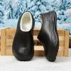 Platform Height Increase Men Plush Warm Chef Shoes Outdoor Garden Clogs Proffesional Waterproof Oilproof Non-Slip Kitchen Shoes