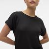 Short-sleeved T-shirt with Turn-up Cuffs Fine Knit Round Neck Brianna Women VERO MODA