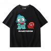 Hangyodon Harajuku Creative Pattern T-shirt Men's Casual Comfortable Summer 100% Cotton T-shirt Trend Fashion Loose T-shirt