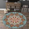 Bohemian Ethnic Round Carpet - Retro Style for Bedroom, Living Room, and Tent