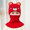 2020New Baby Girl Winter Hat Warm Bear Skullies Beanies Knitted Cap Kids Balaclava Mask Hats
