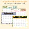 2025-2026 Wall Calendar 18 - Month Paper Calendar with Twin-Wire Binding + Thick Paper To-Do List and Notes for Office Home