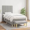 3137125 vidaXL Bed Base with Mattress Light Grey 90x200 Cm Fabric