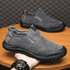 Men's Retro Waterproof Slip-On Work Shoes - Non-Slip, Wear-Resistant Low-Top for Autumn and Winter